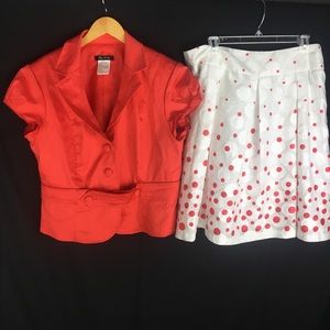 PS...Style Size 14 Red Blazer And Polka Skirt